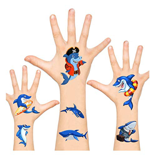 Animal Tattoos Non-Toxic FDA Approved Cartoon Theme Fake Tattoos Stickers for Children Boys Girls Halloween Birthday Party Favors Supplies Temporary Tattoos for Kids 